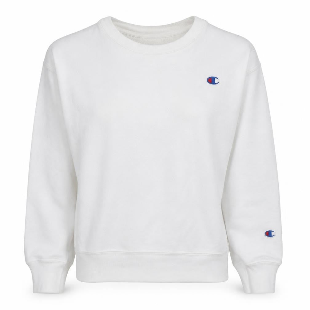 Champion Women's White Reverse Weave Sweatshirt Size S Crew Neck