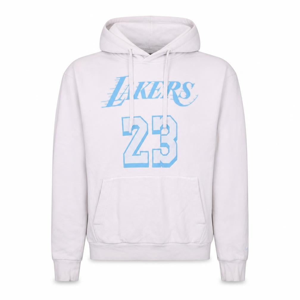 Nike NBA Lakers LeBron James 23 White Men's Pullover Hoodie S