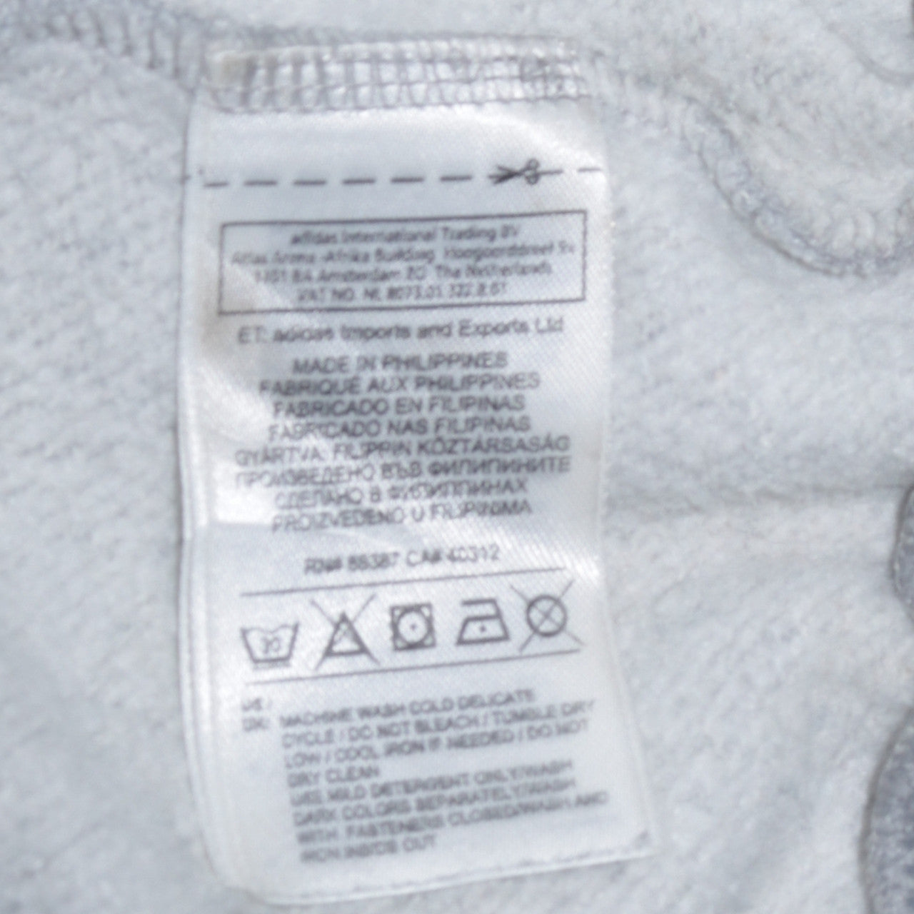 Adidas Mens Grey Henley Hoodie Medium Sports Hooded Sweatshirt