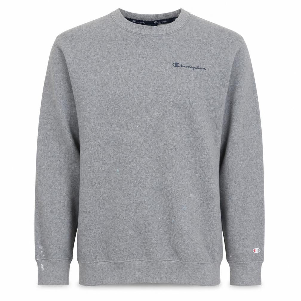 Champion Men's Grey Medium Pullover Sweatshirt Logo Crew Neck