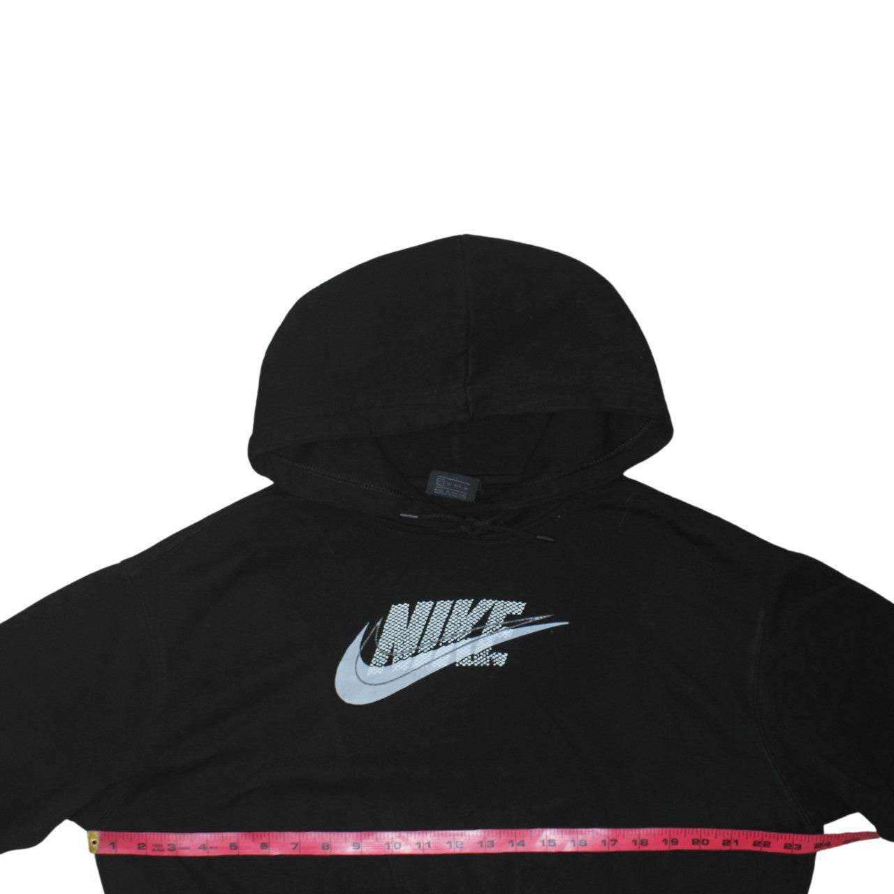 Nike Womens Black XS Pullover Hoodie Cotton Blend Logo Print