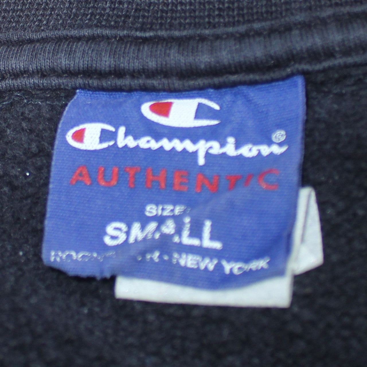 Champion Men's Black Small Crew Neck Fleece Pullover Sweatshirt