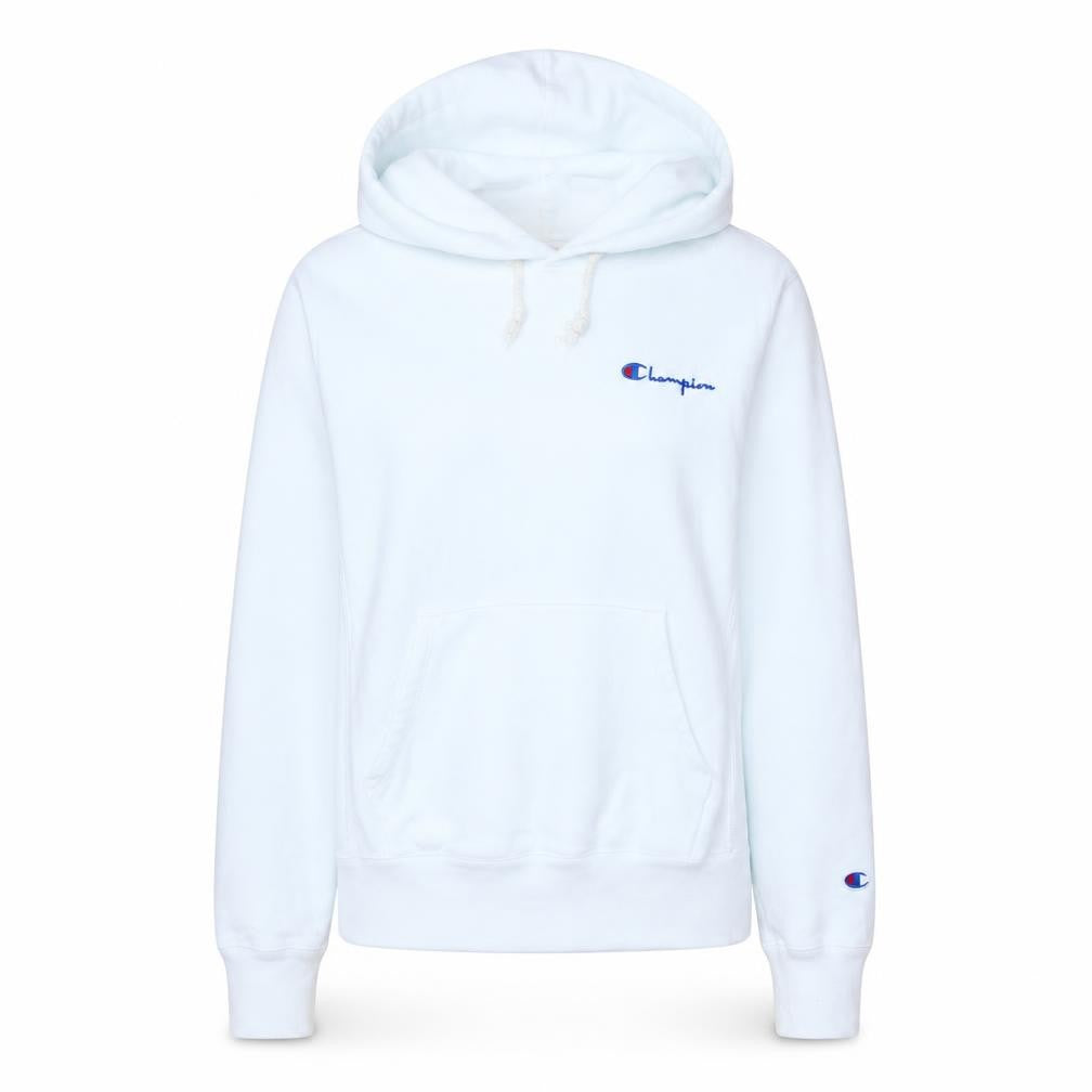 Champion Women White Small Reverse Weave Pullover Hoodie
