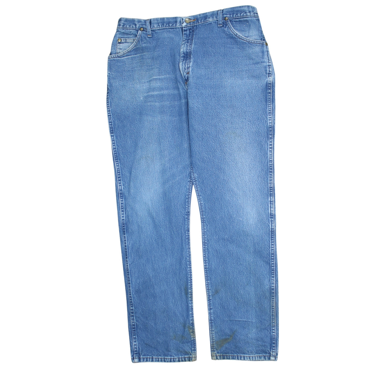 Wrangler Men's Blue Regular Fit Straight Jeans 40W 34L