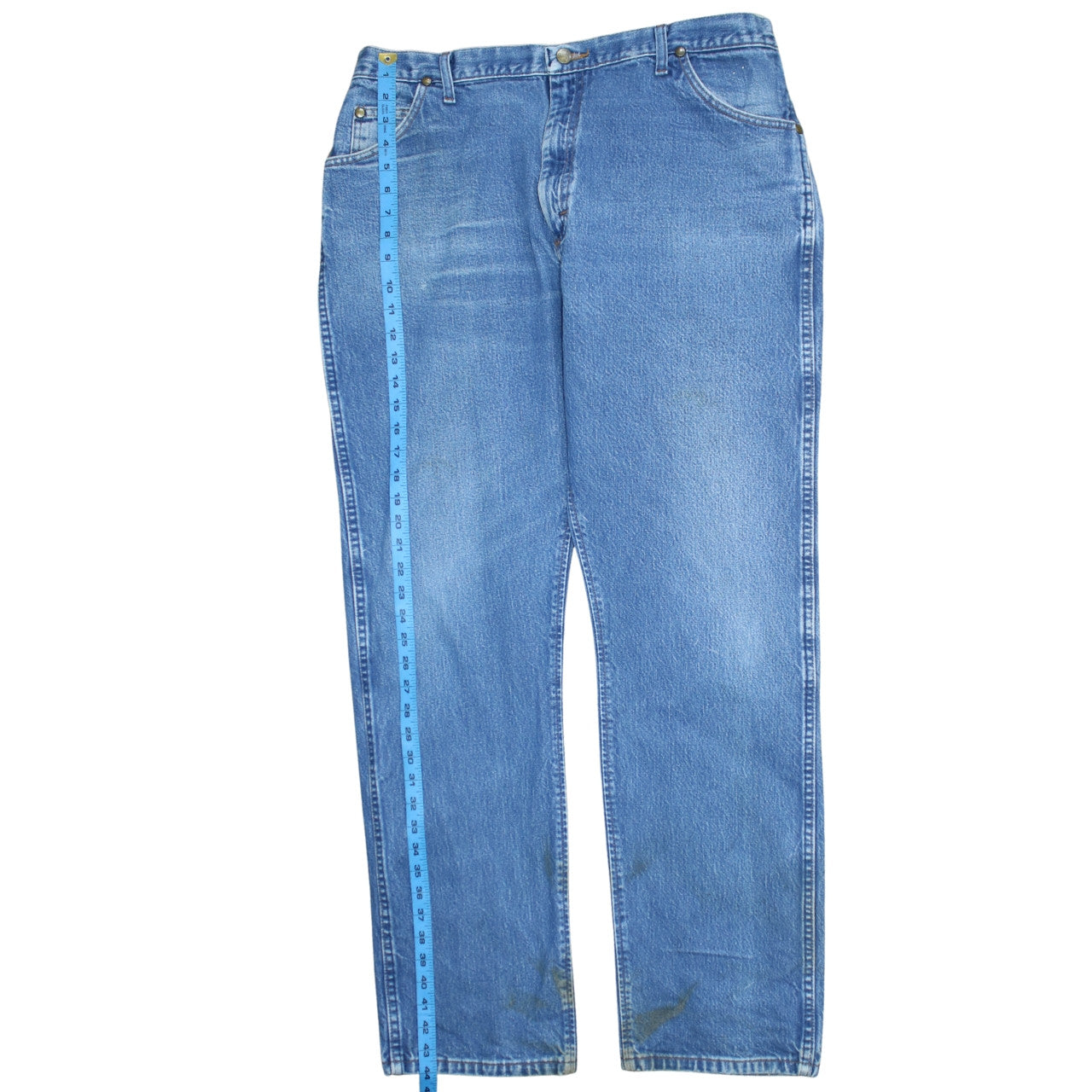 Wrangler Men's Blue Regular Fit Straight Jeans 40W 34L