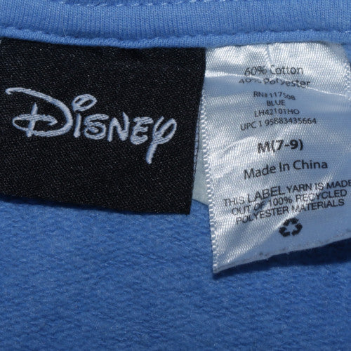 Disney Girls Blue Stitch Pullover Hoodie 7-9 Years Hooded Sweatshirt