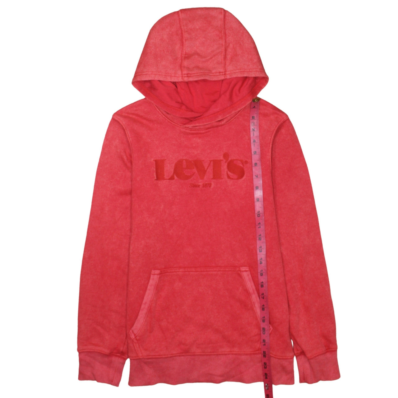 Levi's Boys Red Pullover Hoodie 16 Years Cotton Blend Logo Sweatshirt