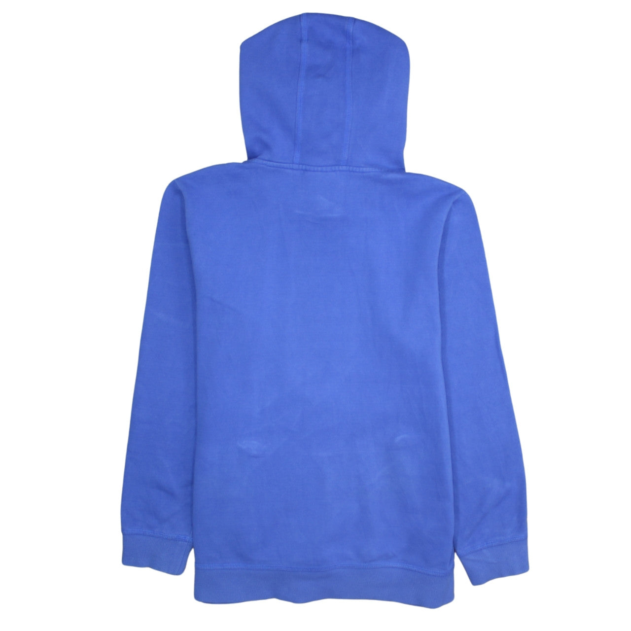 Adidas Womens Blue Pullover Hoodie Size 18 Logo Print Cotton Blend