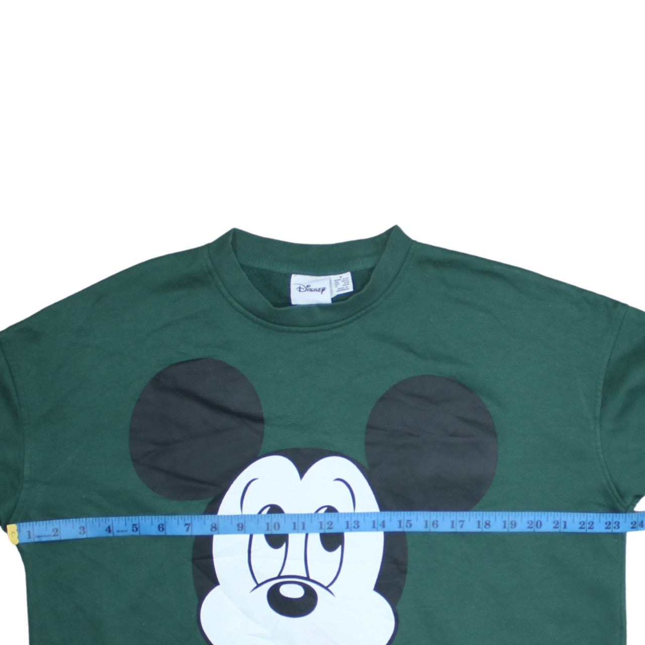 Disney Women Green Mickey Mouse Graphic Pullover Sweatshirt Size M