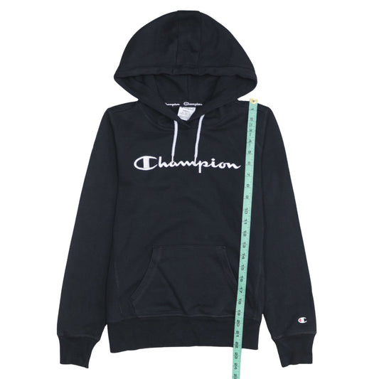 Champion Women's Black Small Pullover Hoodie with Logo