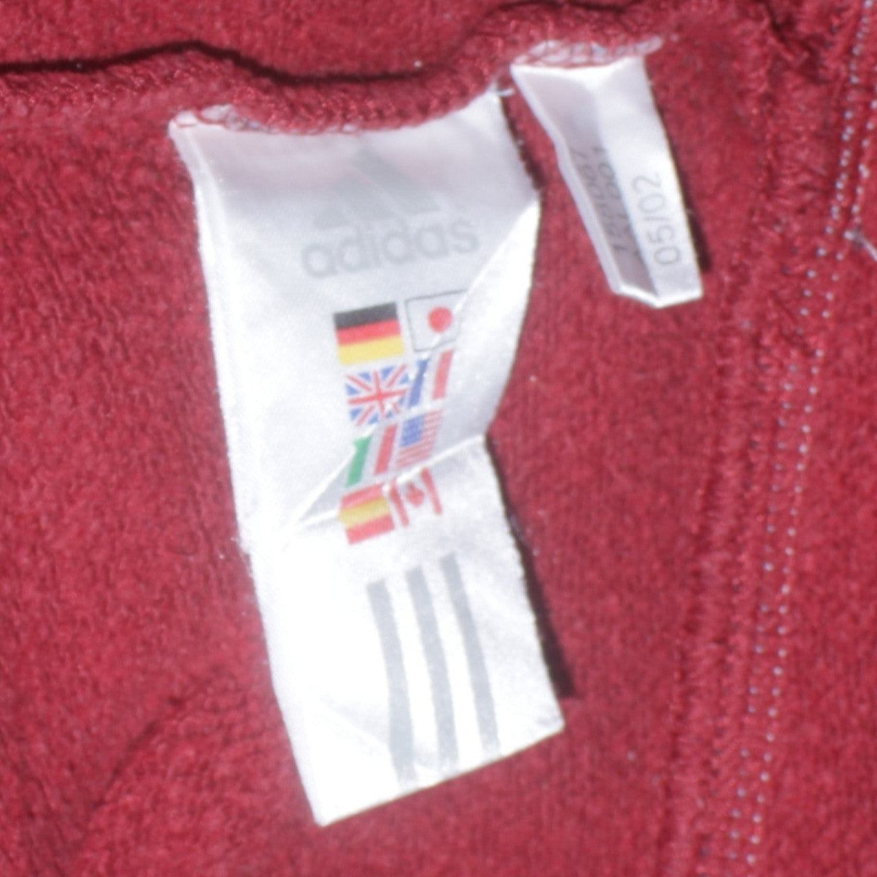 Adidas Women Burgundy Logo Sweatshirt UK 10 Cotton Blend Casual