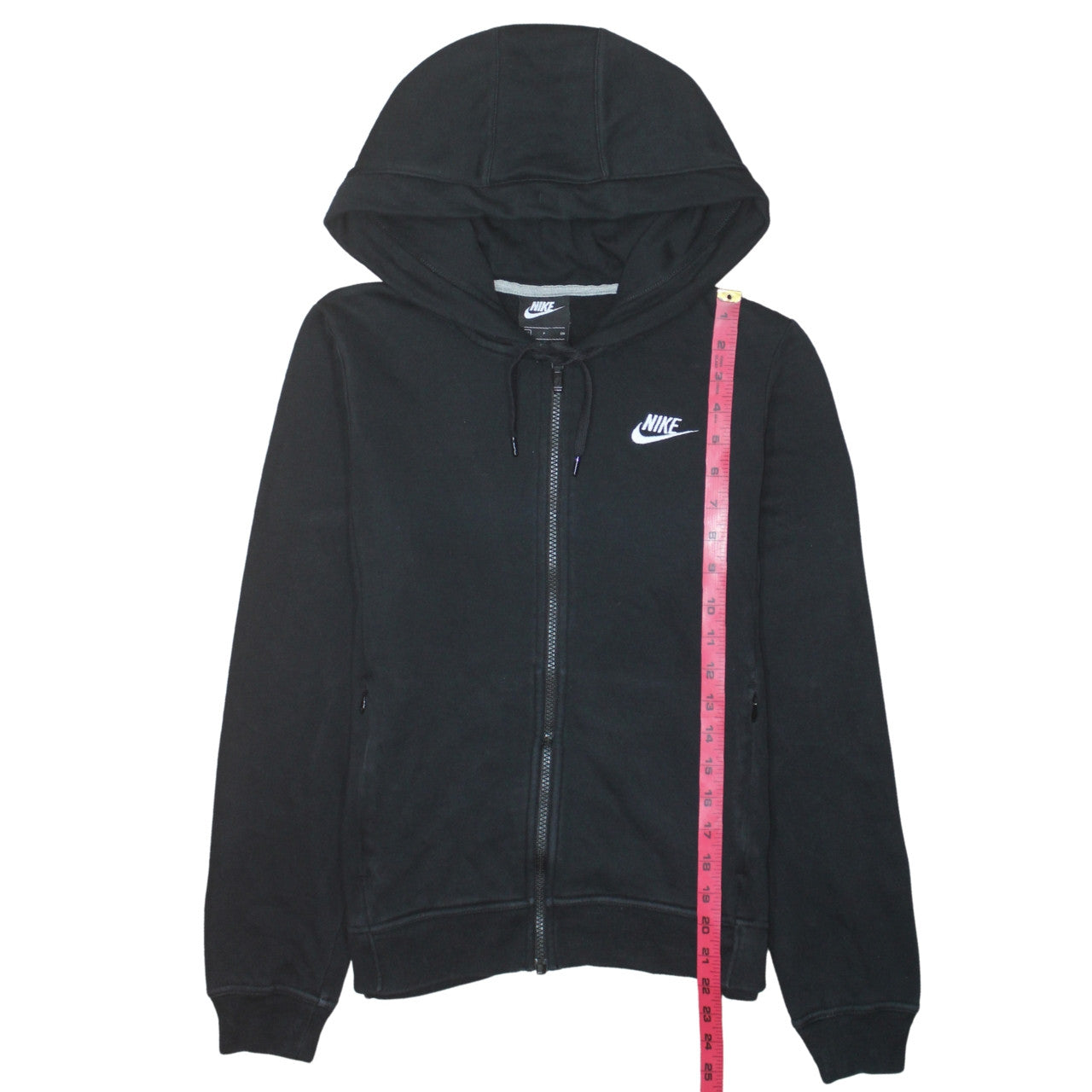 Nike Womens Black Full Zip Hoodie Small Cotton Blend