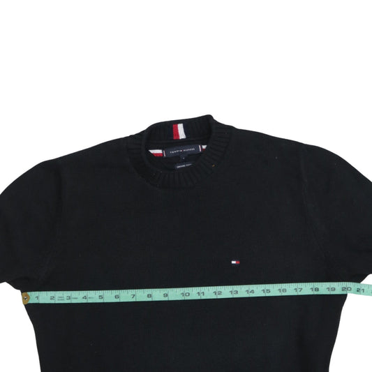 Tommy Hilfiger Men's Black Organic Cotton Crew Neck Jumper Size S