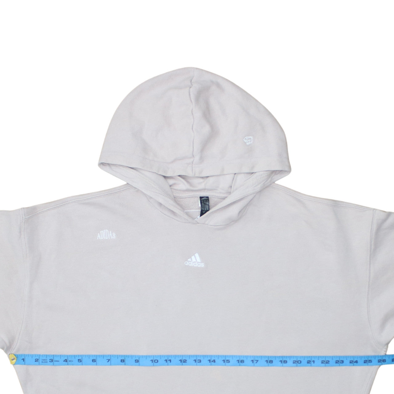Adidas Women's Beige Pullover Hoodie L 16-18 Hooded Sweatshirt