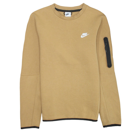 Nike Men’s Beige Crew Neck Pullover Sweatshirt Small