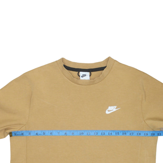 Nike Men’s Beige Crew Neck Pullover Sweatshirt Small