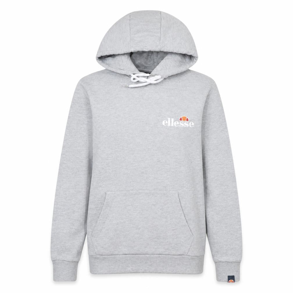 Ellesse Womens Grey Pullover Hoodie UK 6 Cotton Blend Logo Design