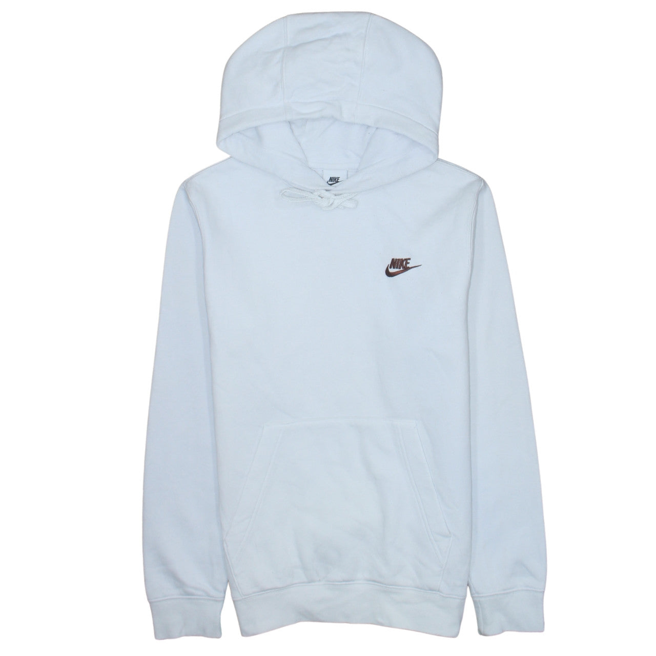 Nike Men's White Pullover Hoodie XS Logo Sportswear Fleece