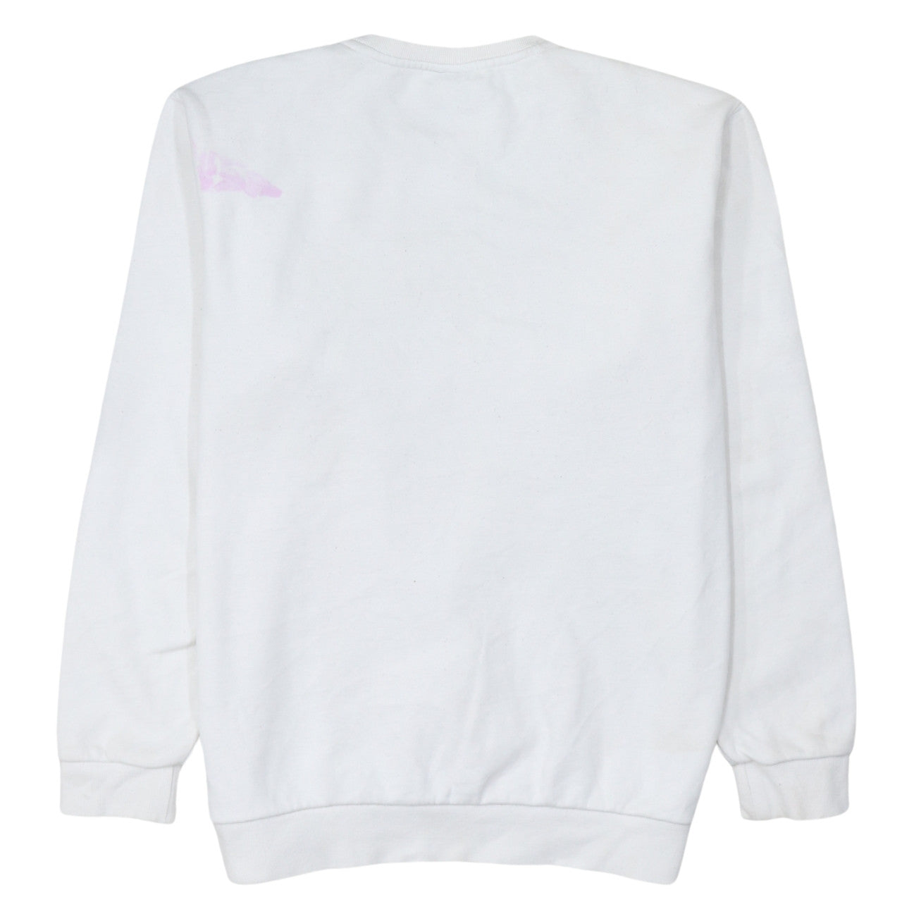 Ellesse Women White XL Pullover Sweatshirt Cotton Blend Logo Crew Neck
