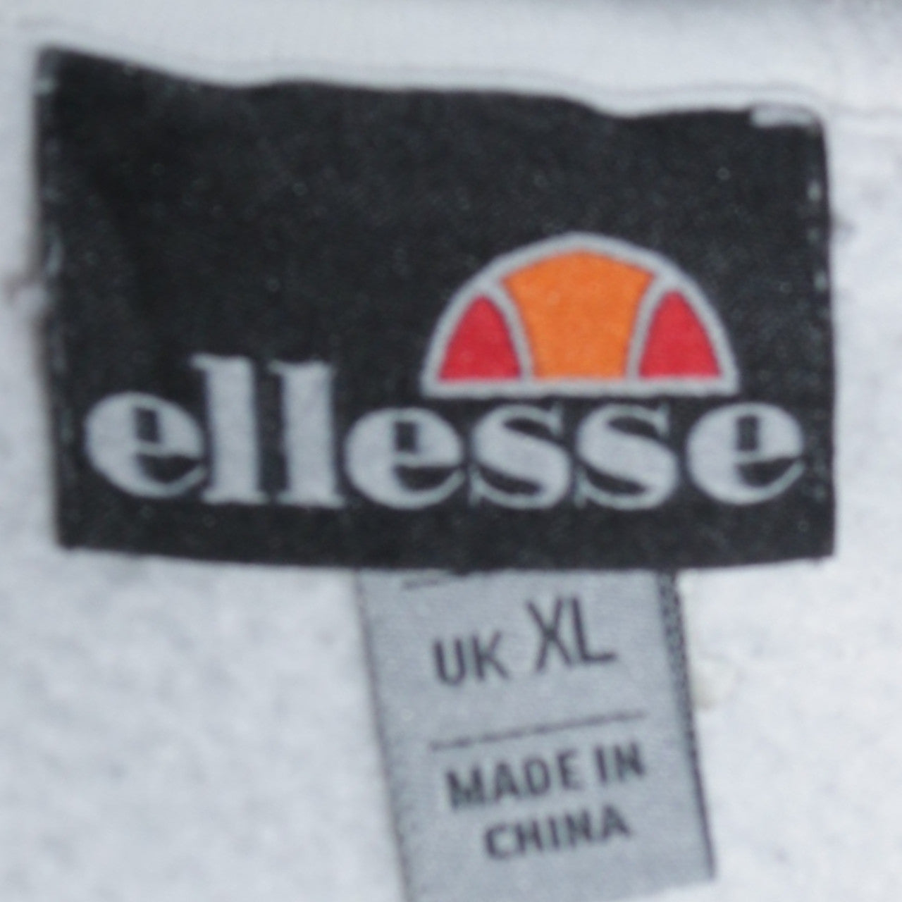 Ellesse Women White XL Pullover Sweatshirt Cotton Blend Logo Crew Neck