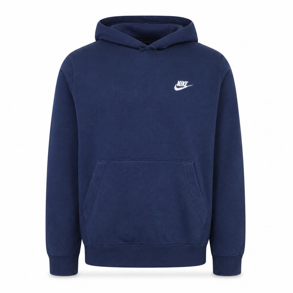 Nike Men's Blue Pullover Hoodie Small Logo Sweatshirt