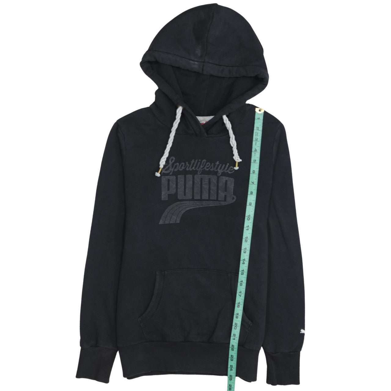 Puma Women's Black Hoodie Size 12 Pullover Hooded Sweatshirt