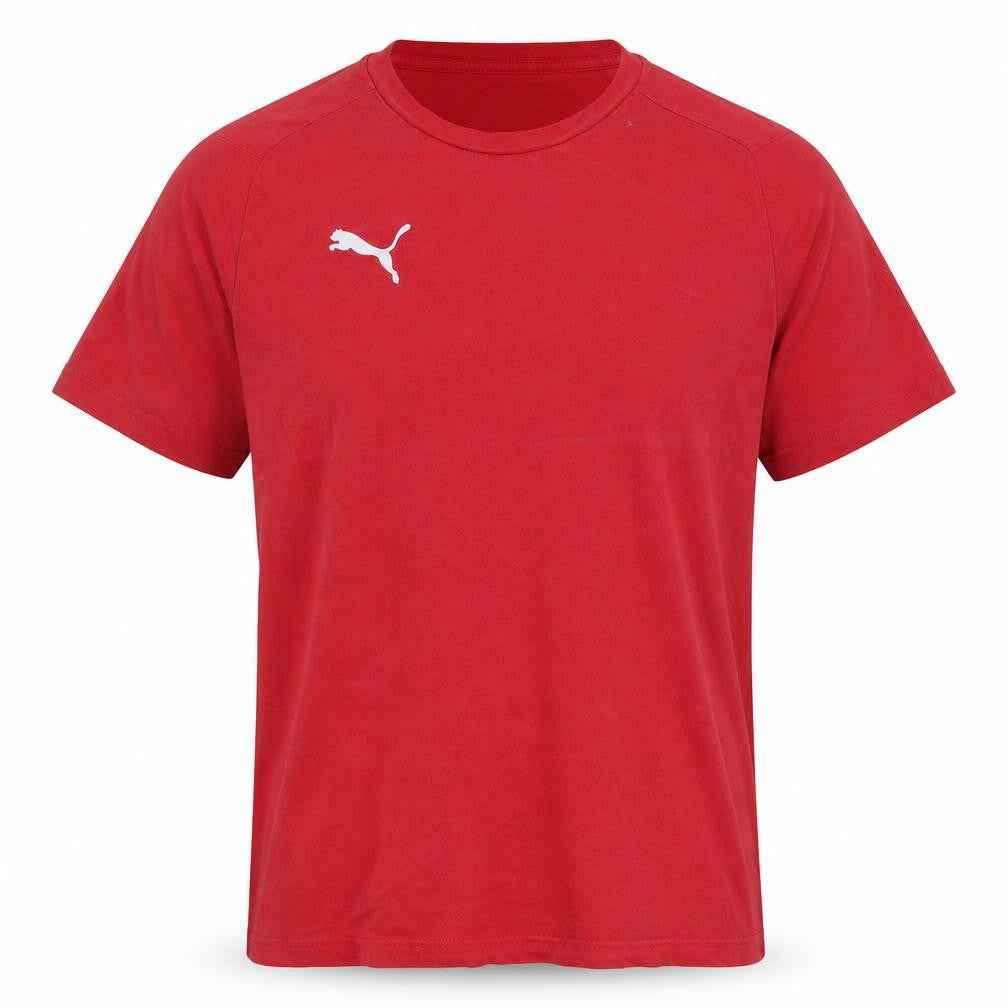 Puma Men's Red Short Sleeve Crew Neck Cotton T-Shirt M