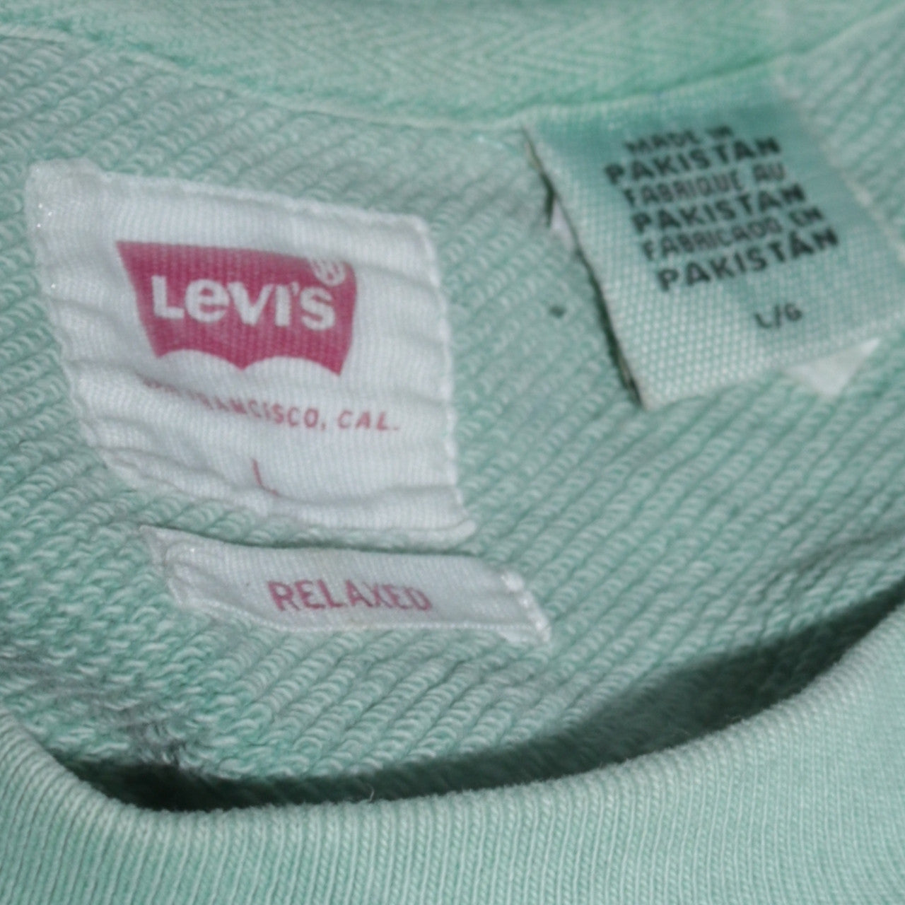 Levi's Men Green Relaxed Pullover Sweatshirt Size L