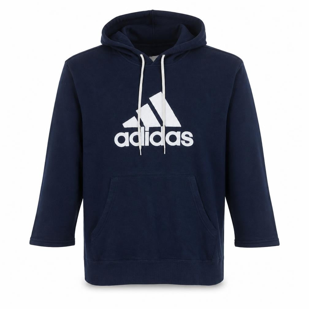 Adidas Men's Blue Pullover Hoodie Size M Sports Fleece Sweatshirt