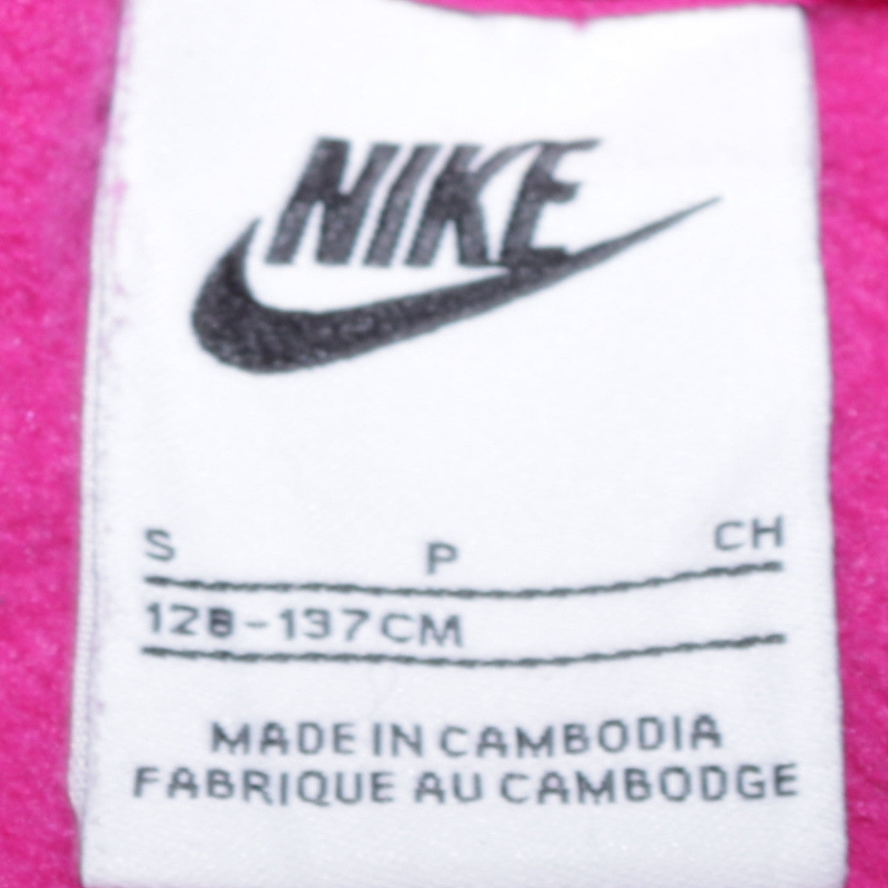 Nike Girls Pink Crew Neck Pullover Sweatshirt Size S 128–137cm