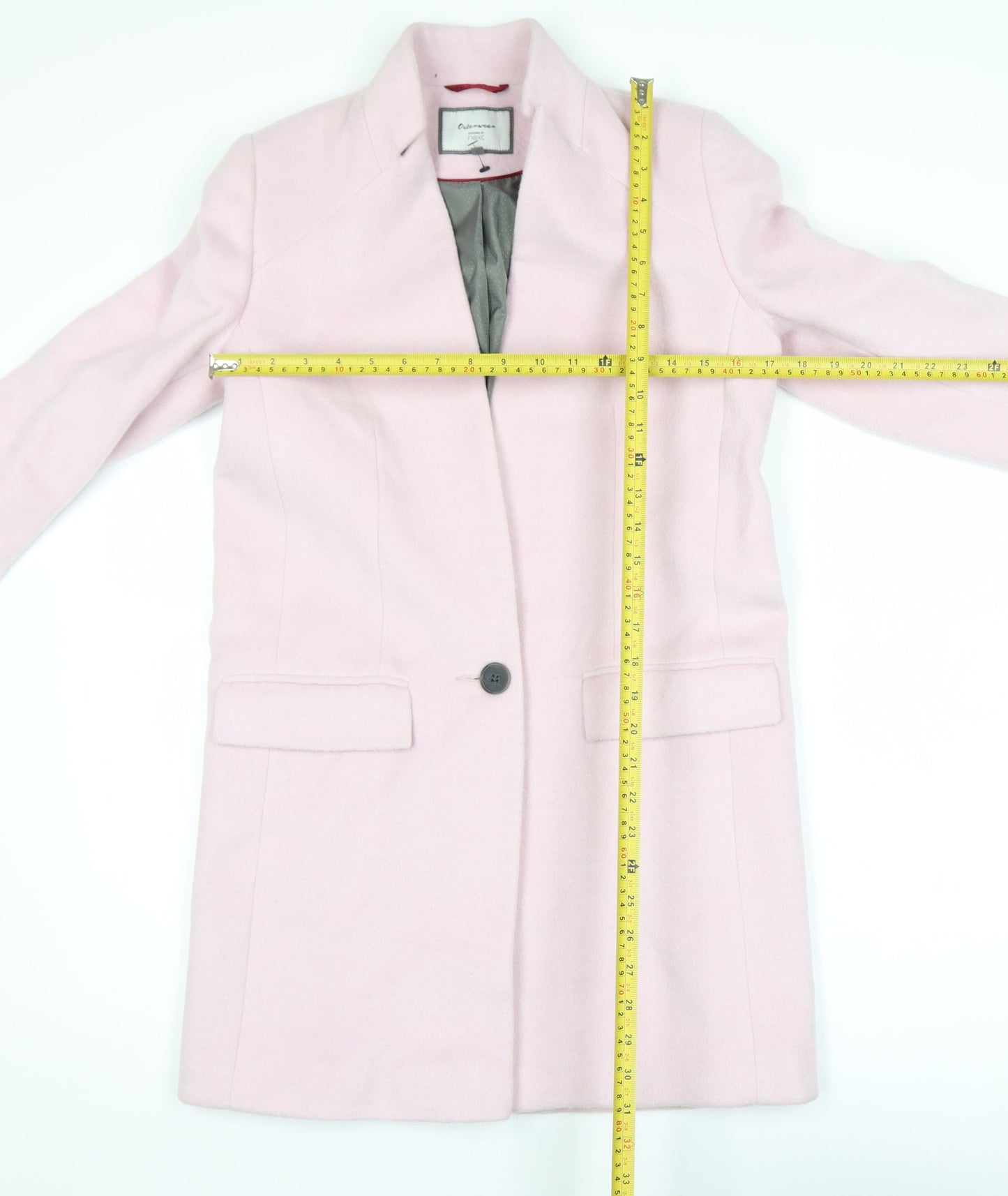 Next Women's Pink Wool Blend Mid-Length Overcoat Size 6
