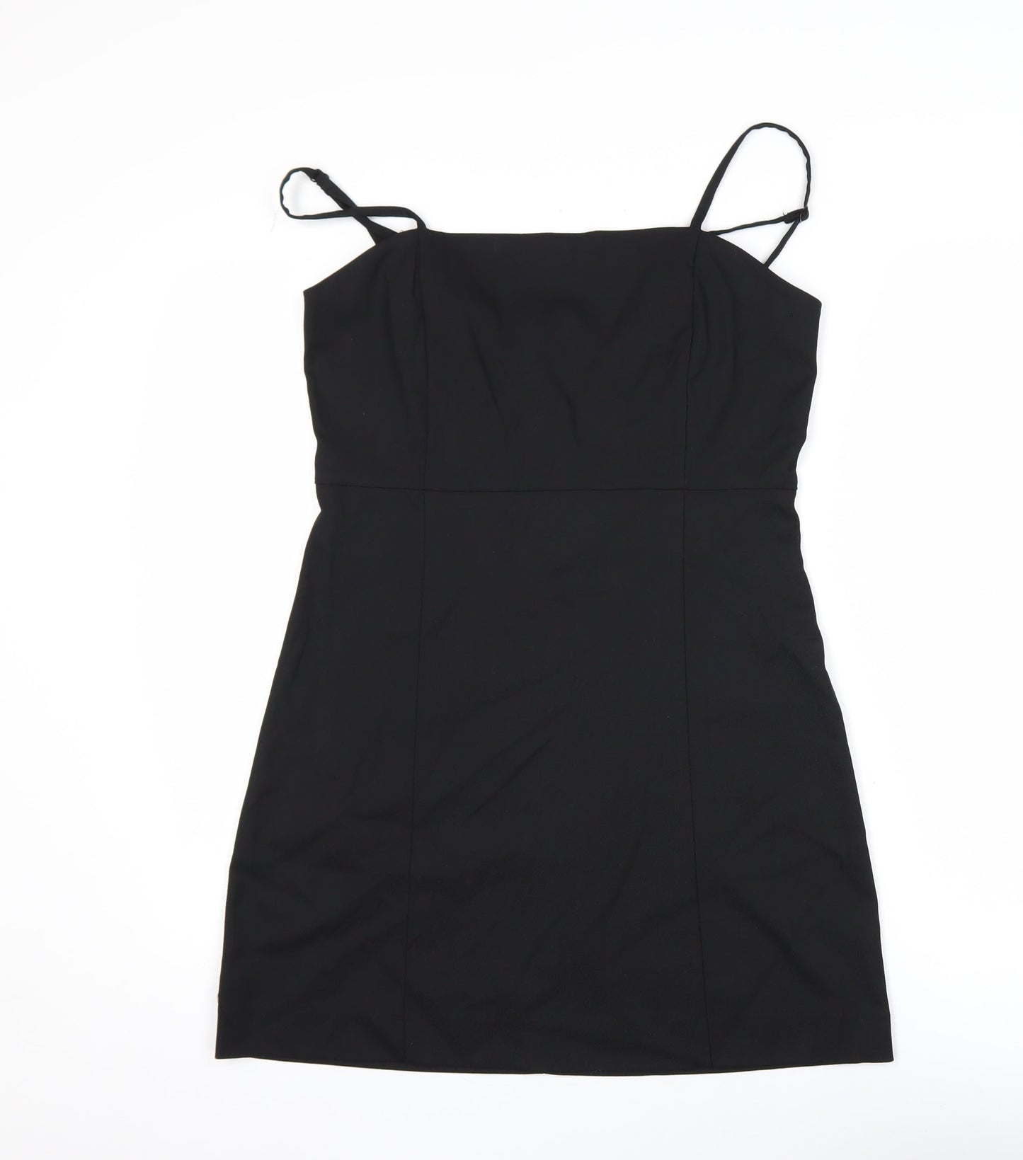 Monki Women's Black Size 14 Slip Dress Knee Length Summer