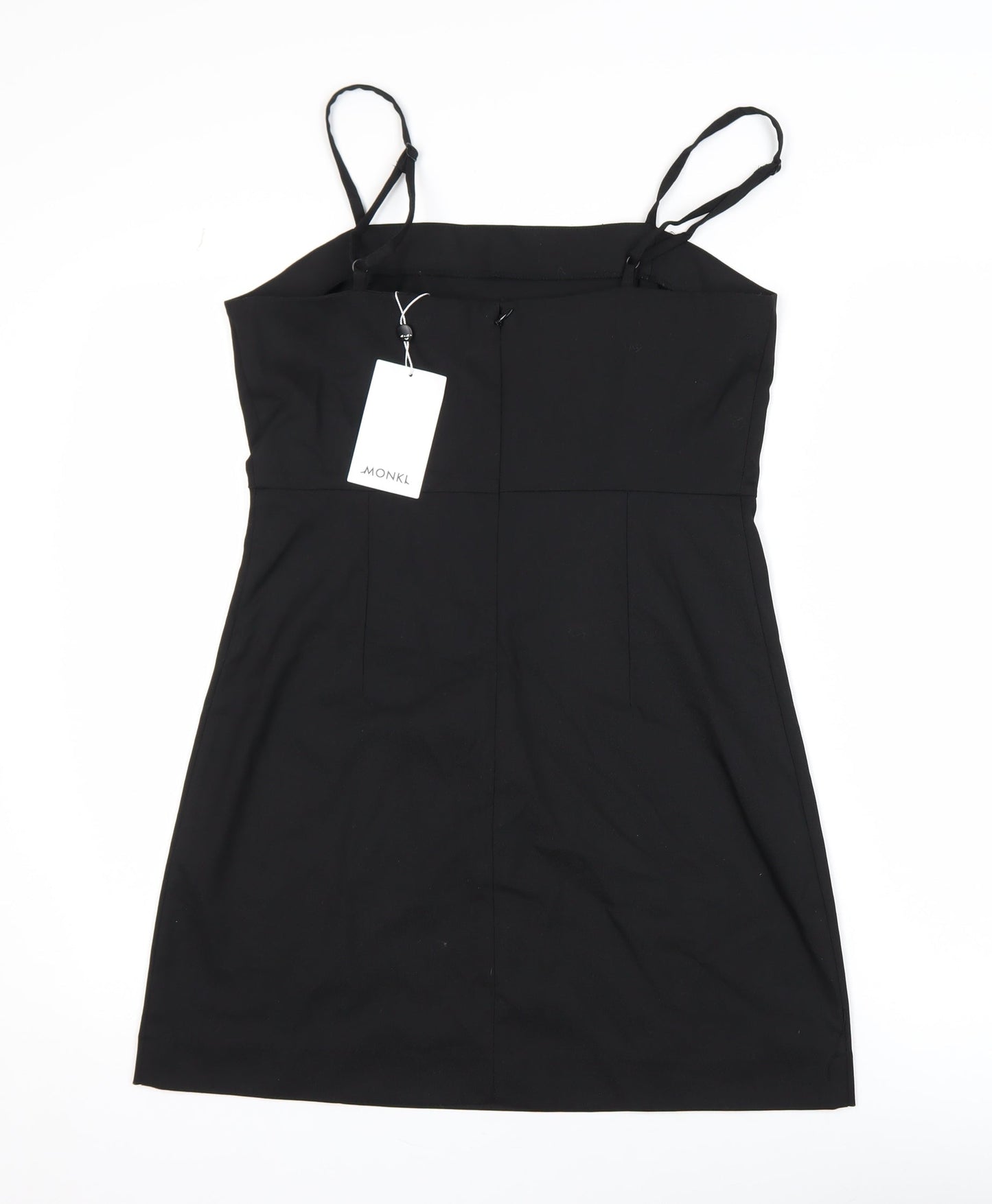 Monki Women's Black Size 14 Slip Dress Knee Length Summer