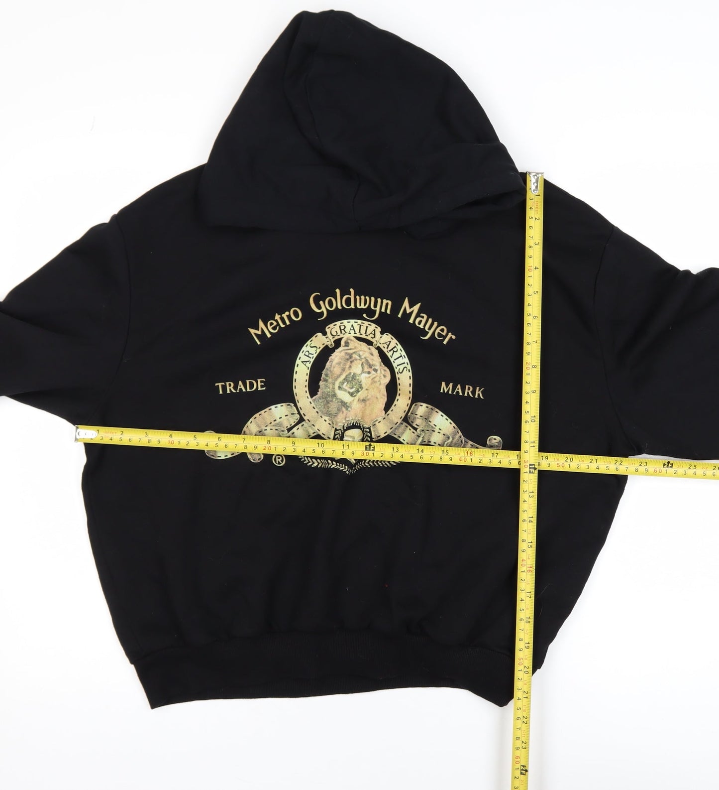 H&M Divided Boys Black MGM Graphic Pullover Hoodie Size L Cotton Blend