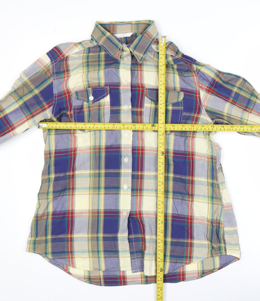 Marks and Spencer Men's Multicoloured Plaid Long Sleeve Regular Fit Cotton Shirt