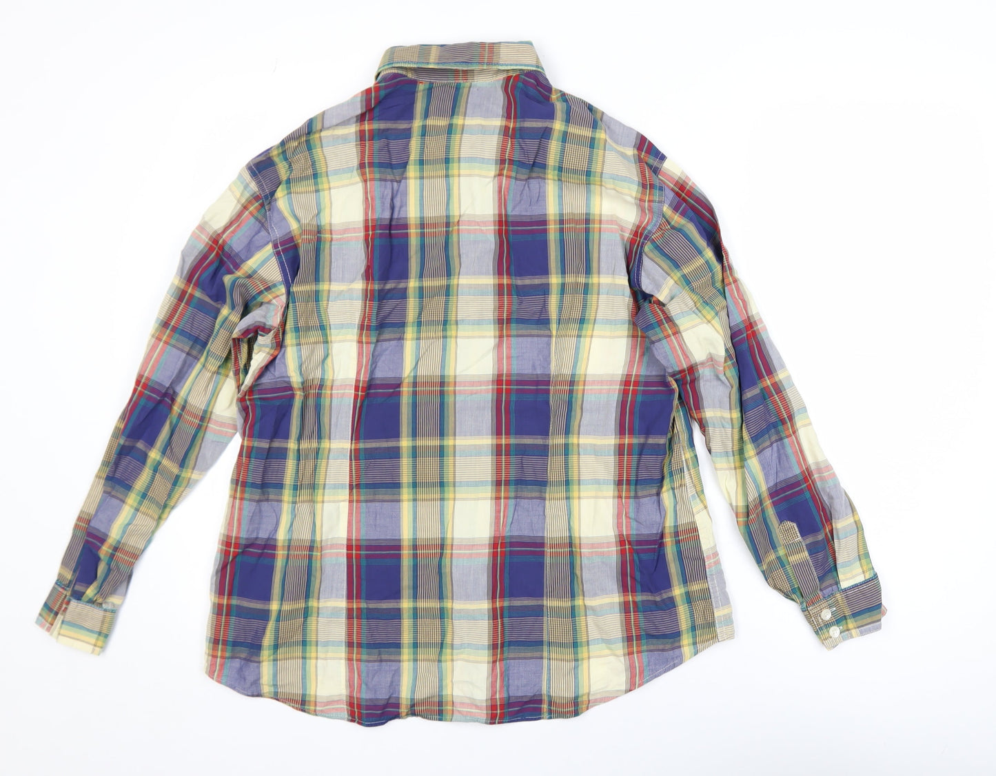 Marks and Spencer Men's Multicoloured Plaid Long Sleeve Regular Fit Cotton Shirt