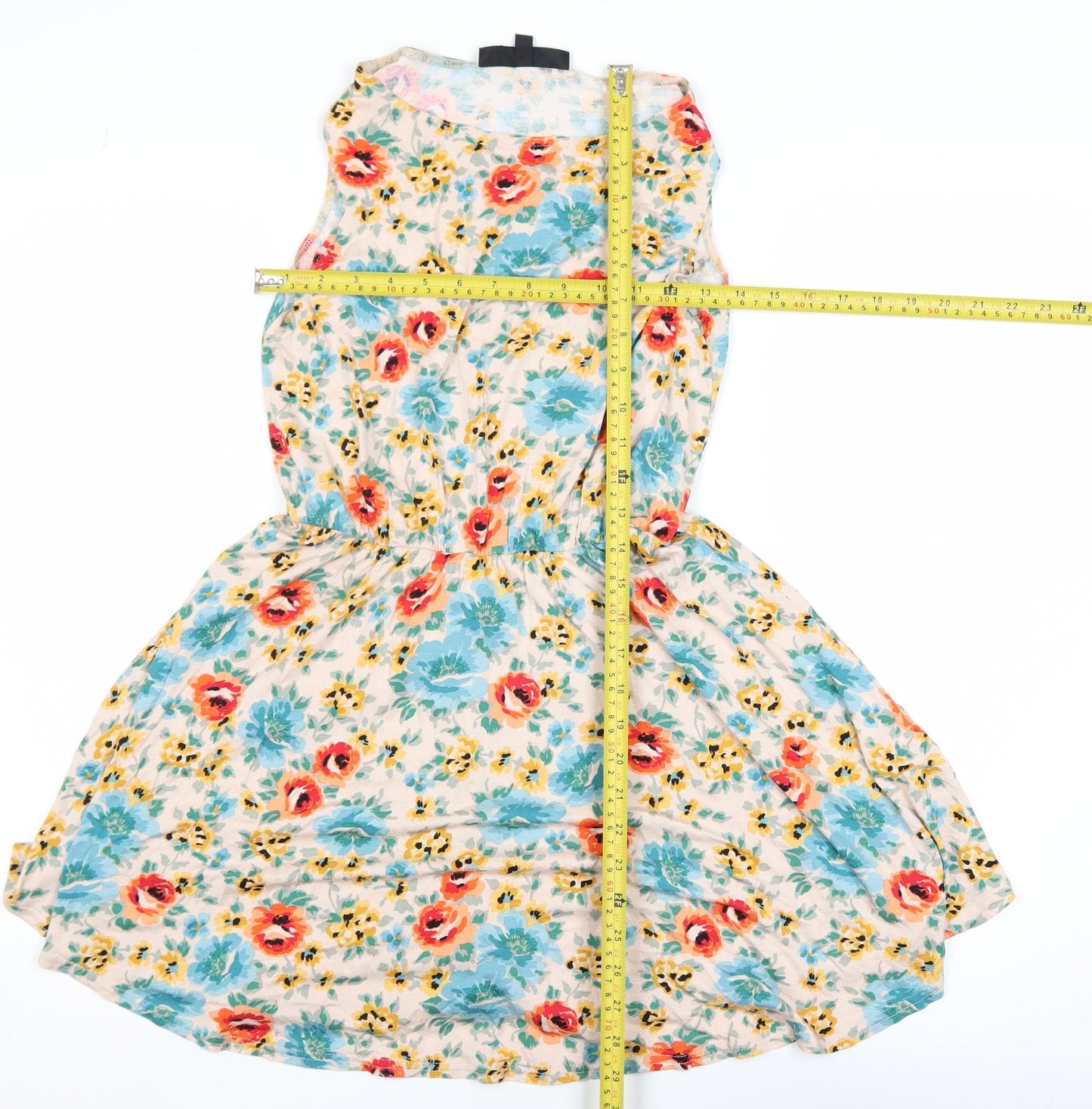 Topshop Petite Women’s Multicoloured Floral Skater Dress Size 10