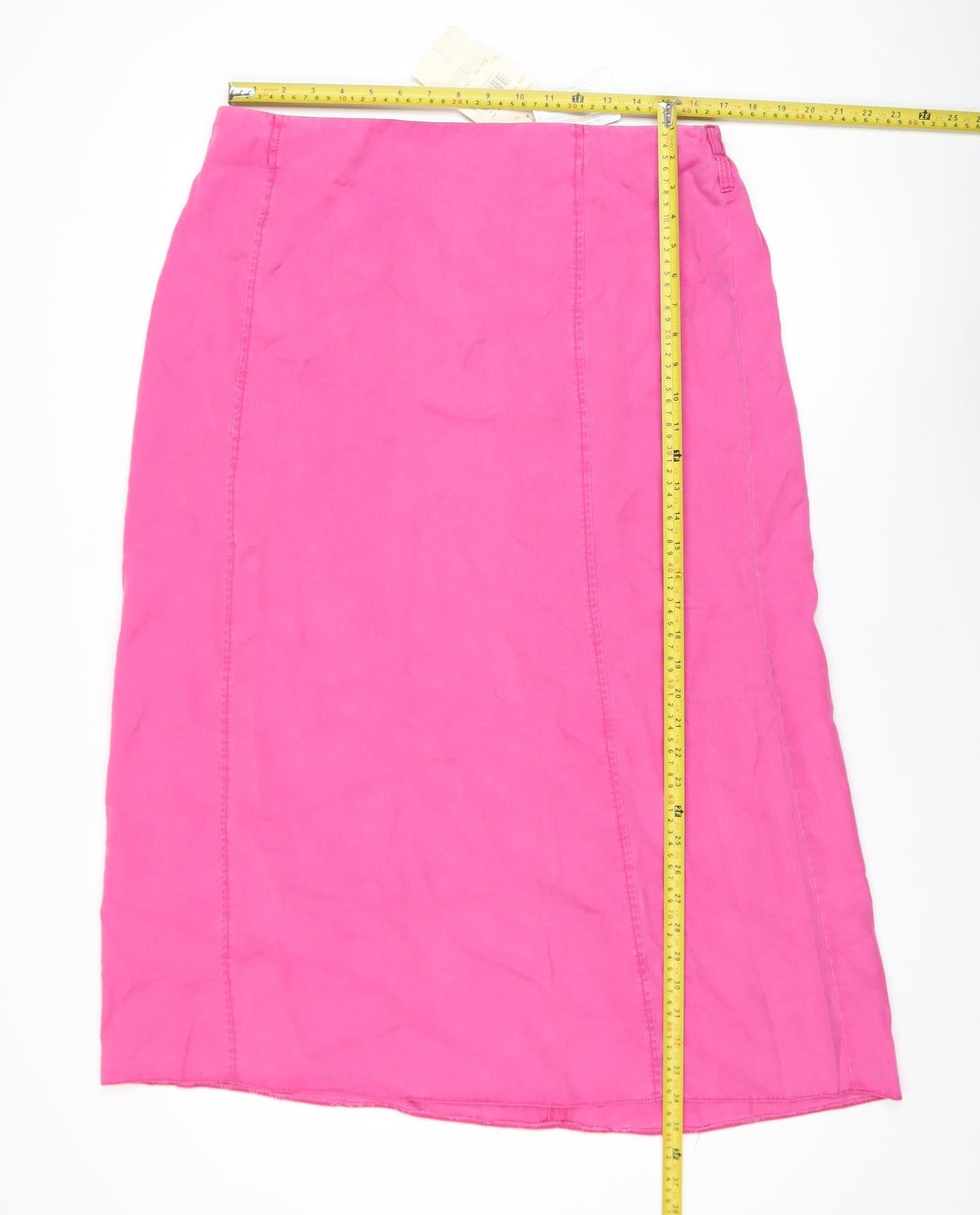 Ann Harvey Womens Pink Linen Blend Midi Pencil Skirt Size 16