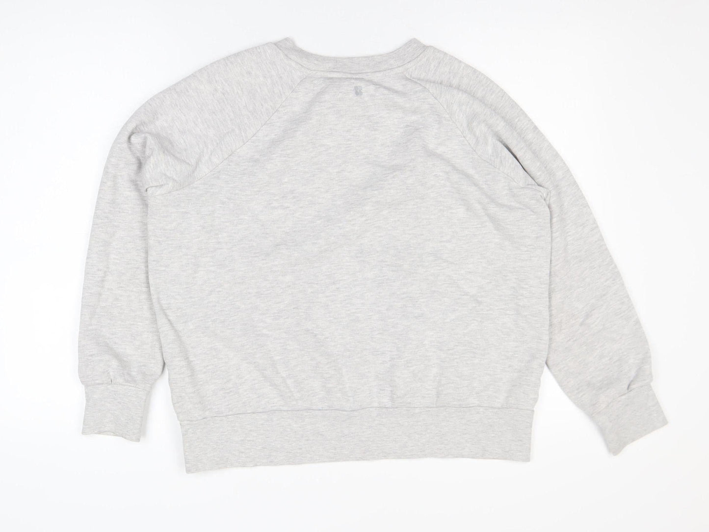 Sweaty Betty Women Grey Cotton Blend Pullover Sweatshirt M