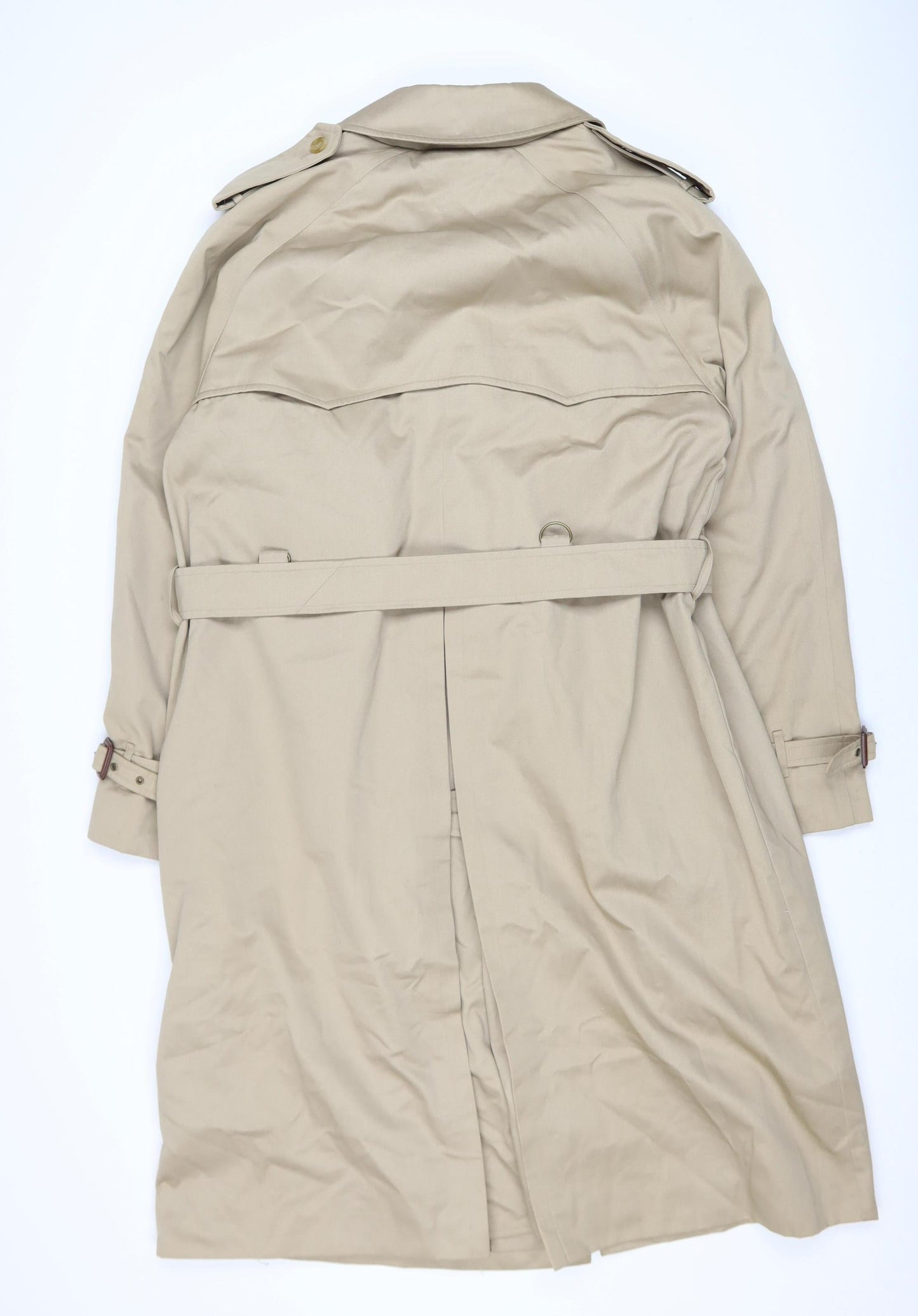 Marks and Spencer Women’s Beige Long Trench Coat Size 14 Classic Belted Style