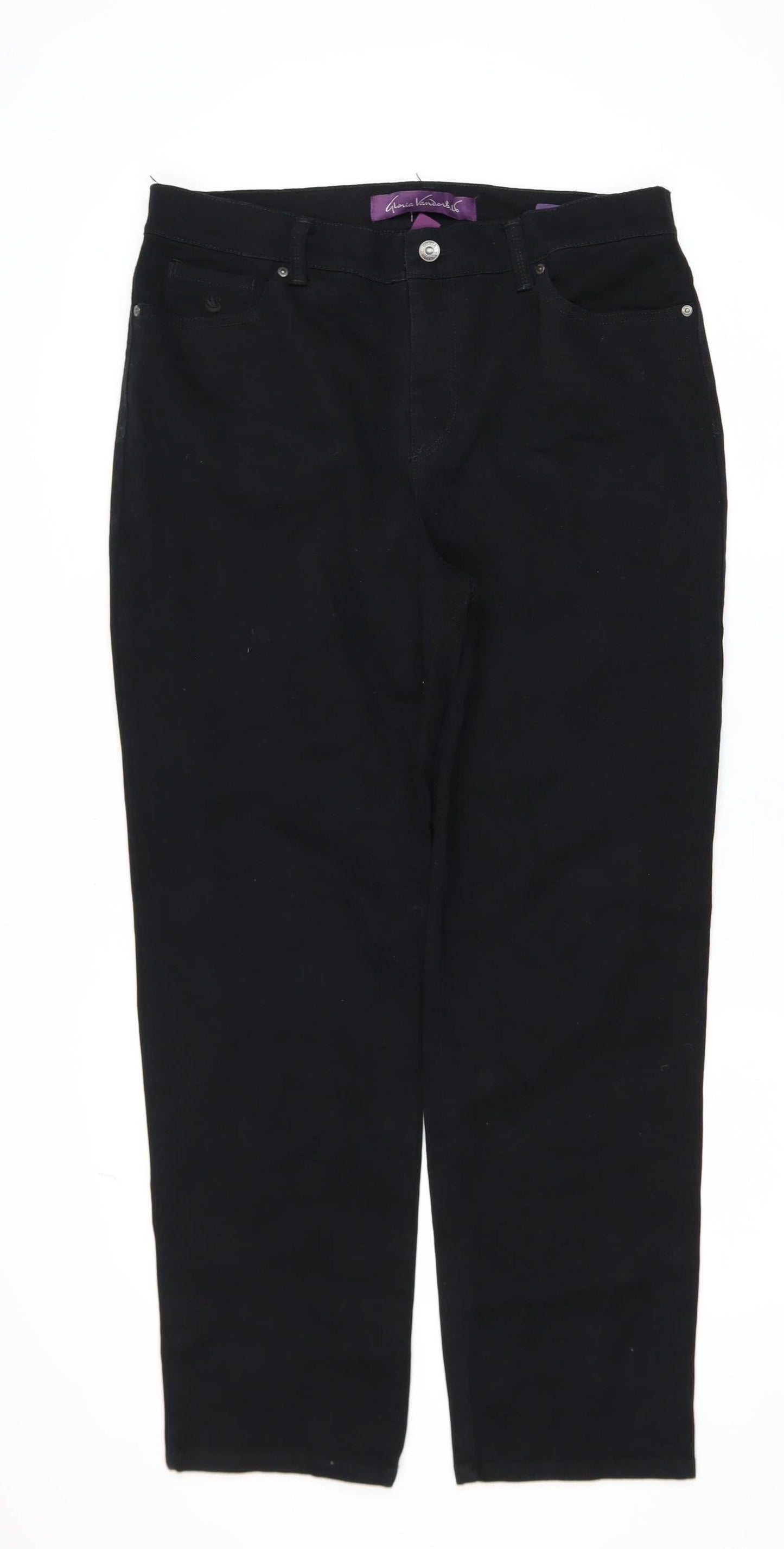 Gloria Vanderbilt Women's Black Size 12 Straight Leg Stretch Jeans