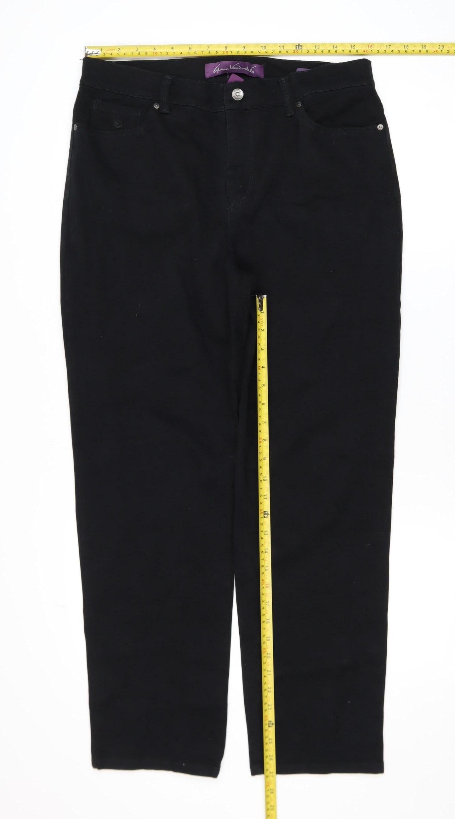 Gloria Vanderbilt Women's Black Size 12 Straight Leg Stretch Jeans