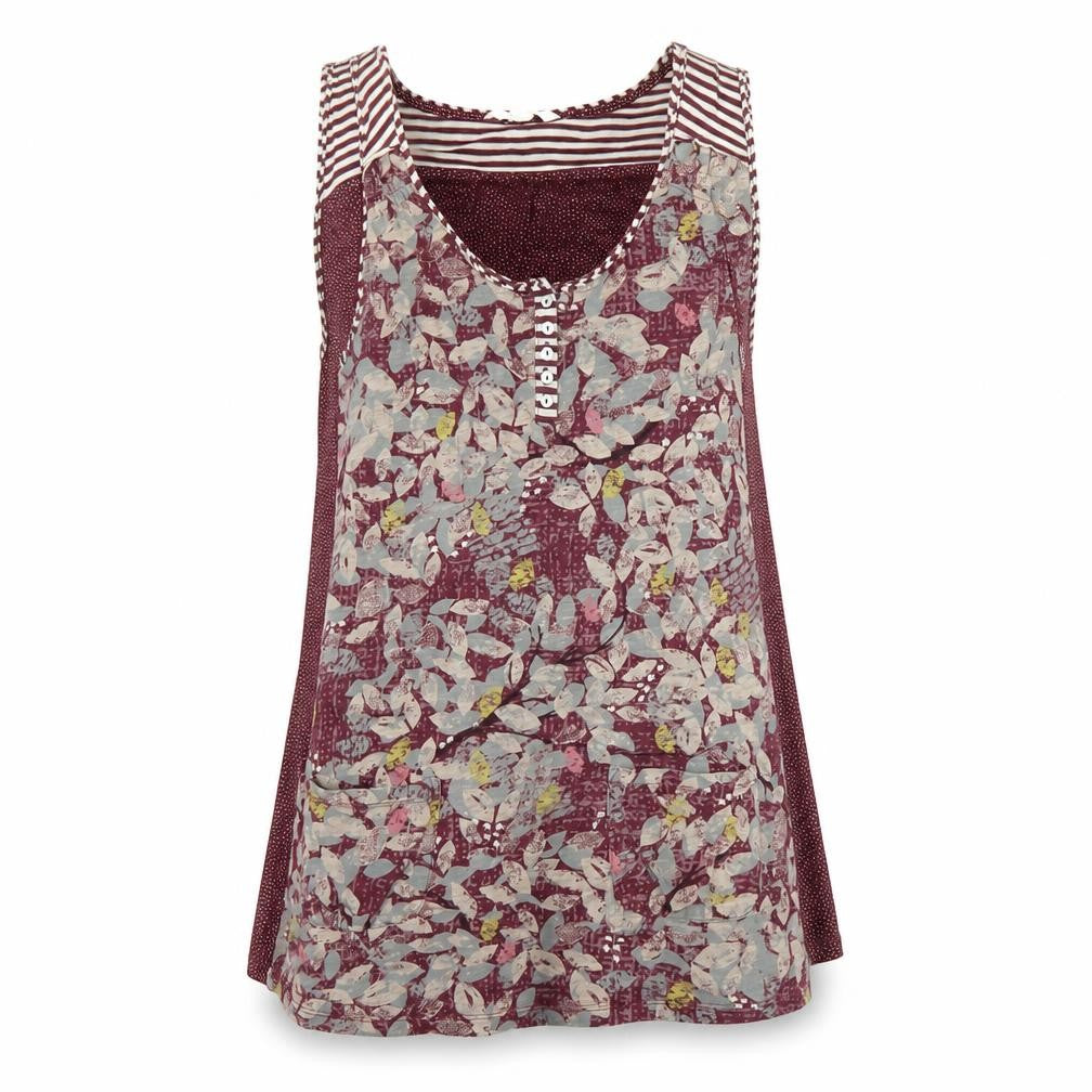 White Stuff Women's Red Floral Tunic Tank Top Size M