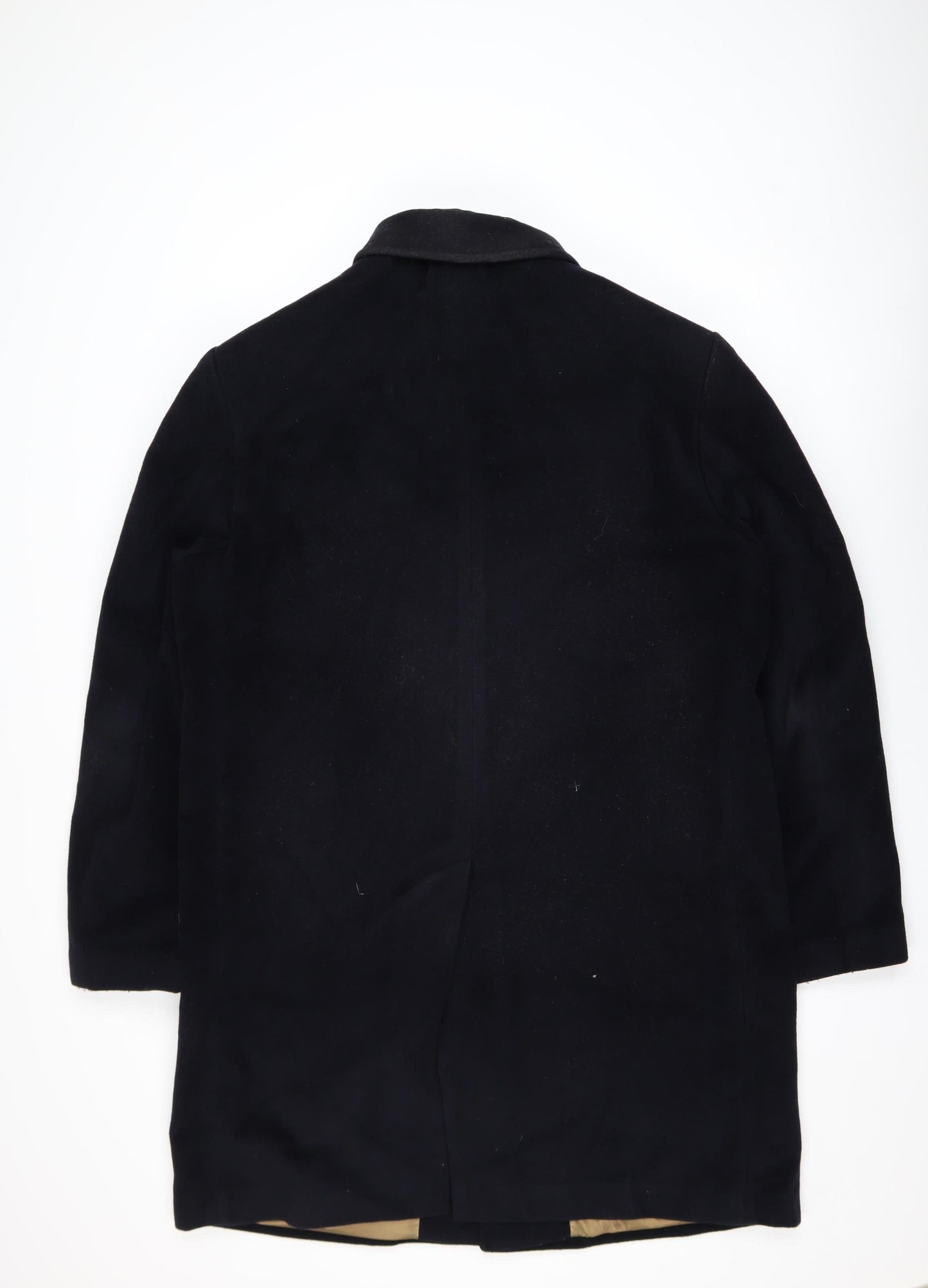 Marks and Spencer Men’s Blue Wool Cashmere Blend Overcoat L