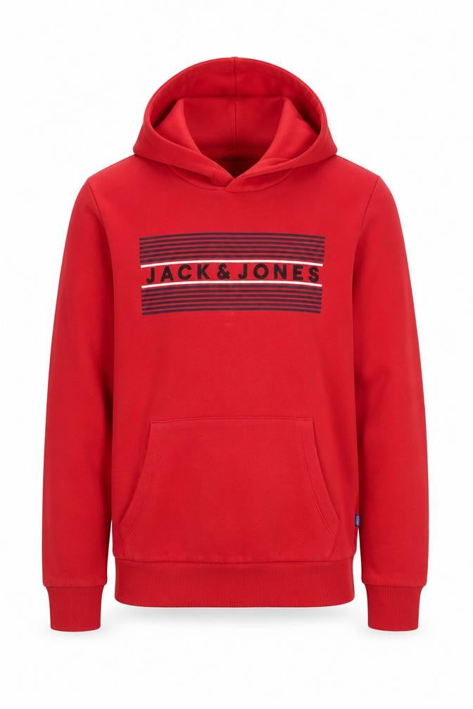 Jack & Jones Teens Red Pullover Hoodie Regular Fit 13-14 Years