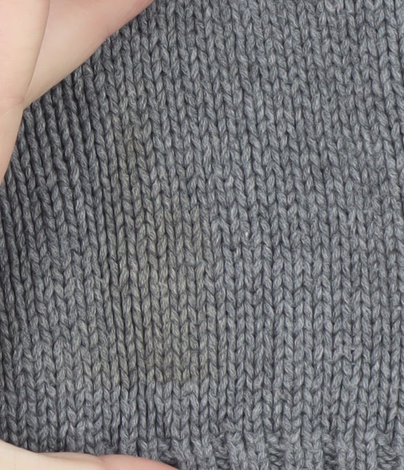 Chaps Men’s Grey Cotton 1/4 Zip Knit Jumper Size L