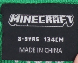 Minecraft Boys Green 8-9 Years Christmas Creeper Pullover Jumper