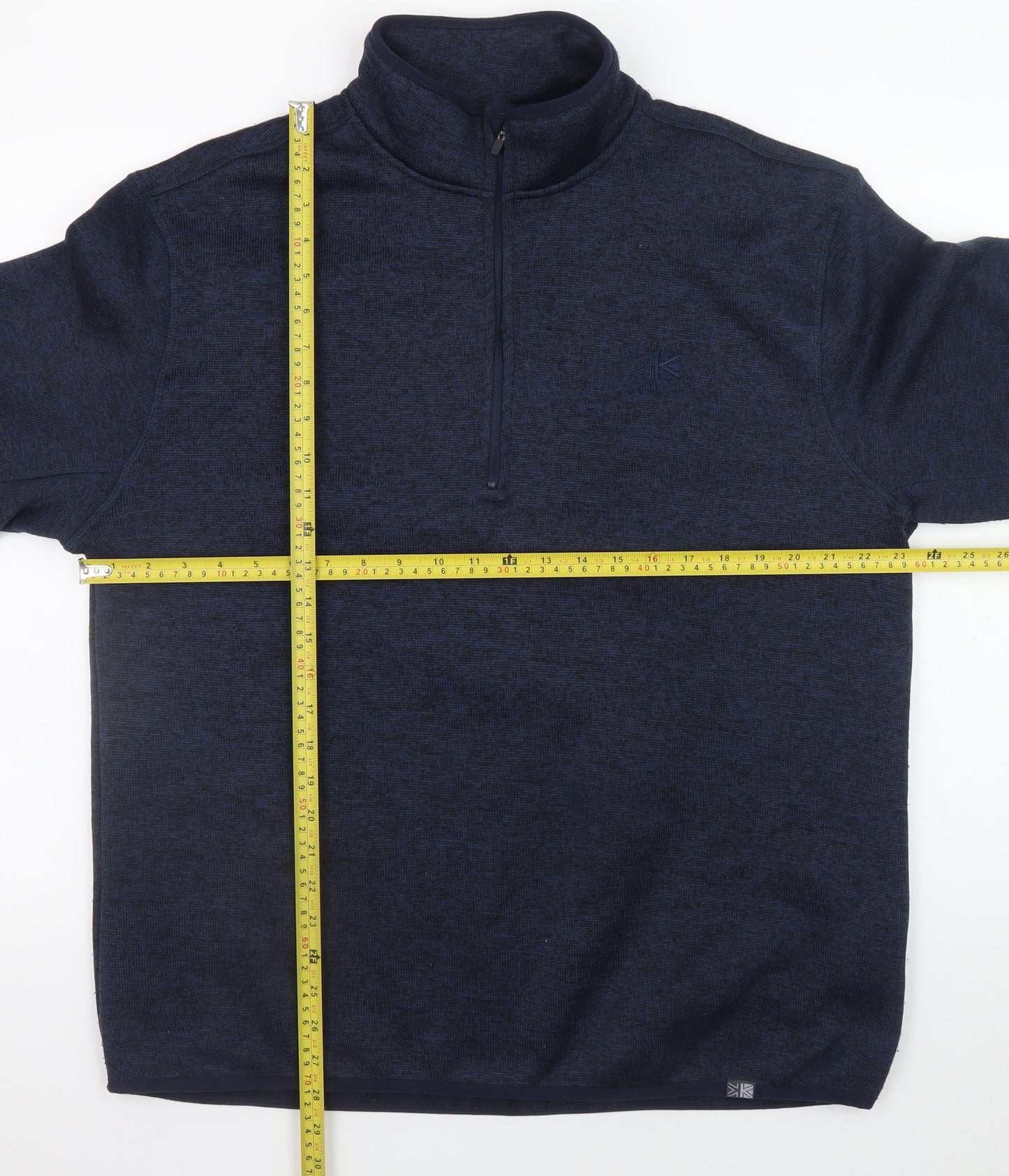 Karrimor Mens Blue XL 1/4 Zip Fleece Pullover Sweatshirt