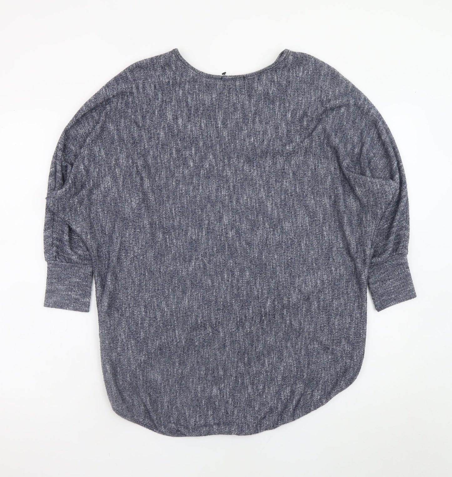 Apricot Women Grey Knit Relaxed Long Sleeve Pullover Top M