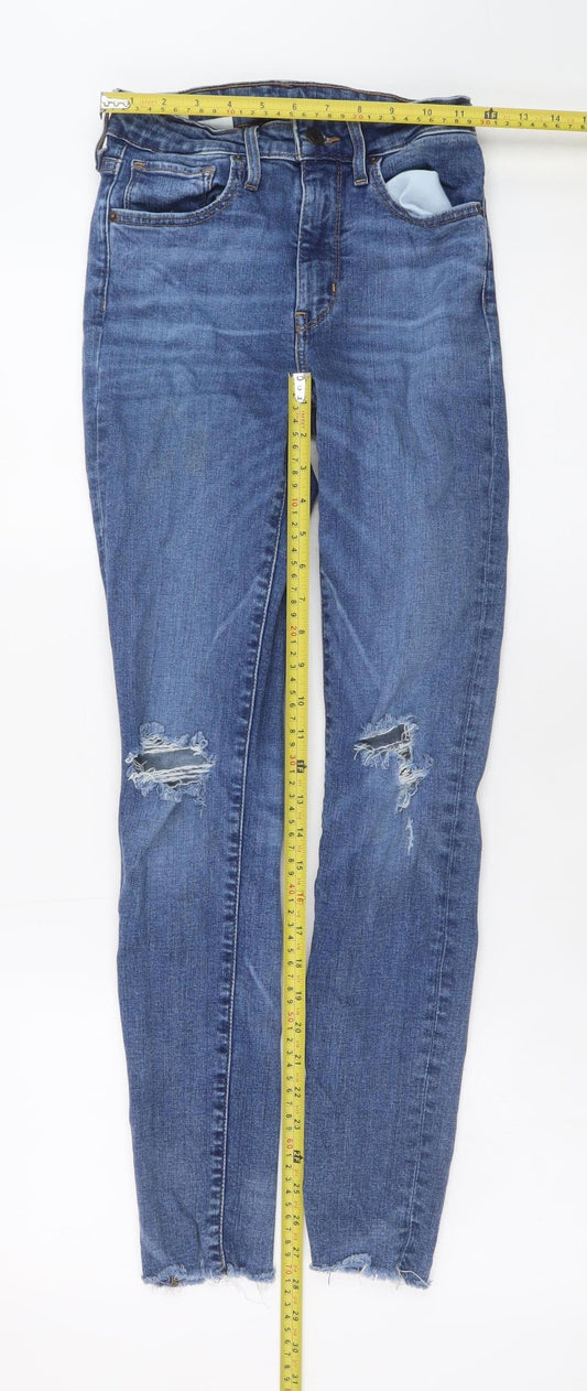 Levi's Premium Women's Blue Skinny Distressed Denim Jeans W25 L30